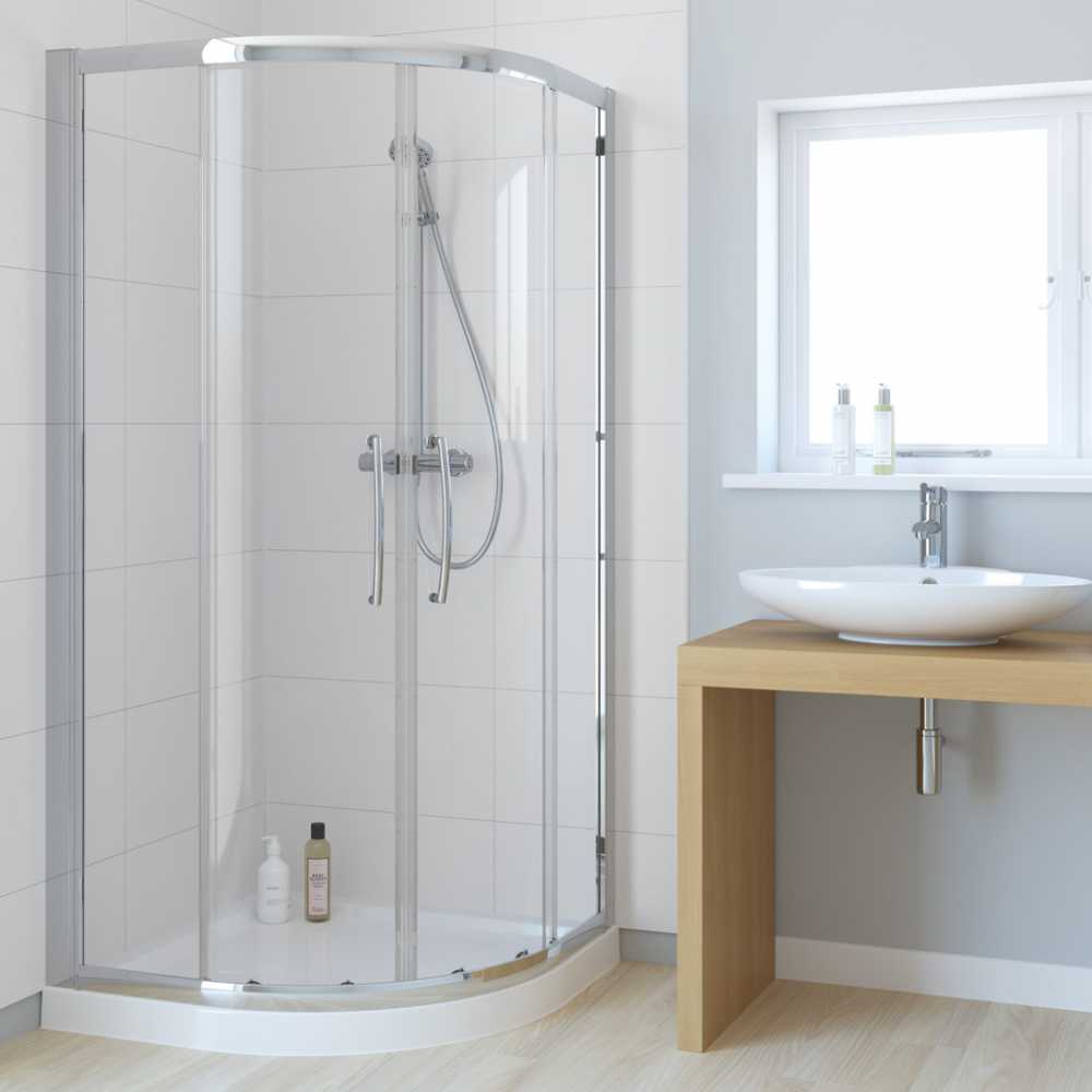 1000 x 800mm Double Door Offset Quadrant Shower Enclosure, Lakes Classic Collection