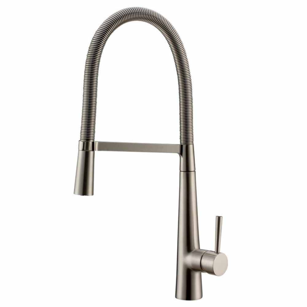 Evolve Spring Pull Out Kitchen Tap - Brushed Nickel