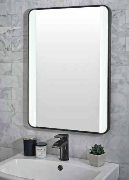 Noir Soft Square LED Bathroom Mirror - 500 x 700