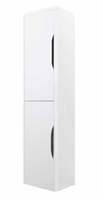 Parade Tall White Wall Mounted Bathroom Cupboard - Nuie