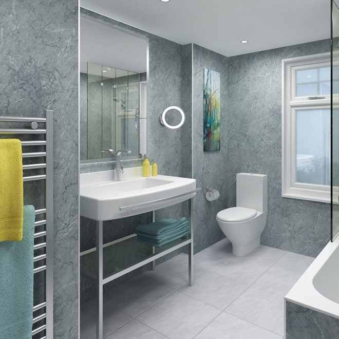 Perform Panel Grey Bonito 1200mm Bathroom Wall Panels