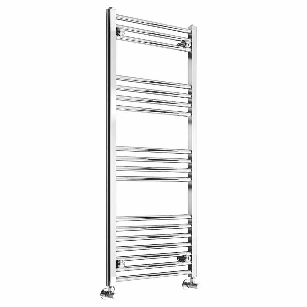 Reina Capo Flat Towel Rail - 1200 x 500mm - Chrome - FREE Valves