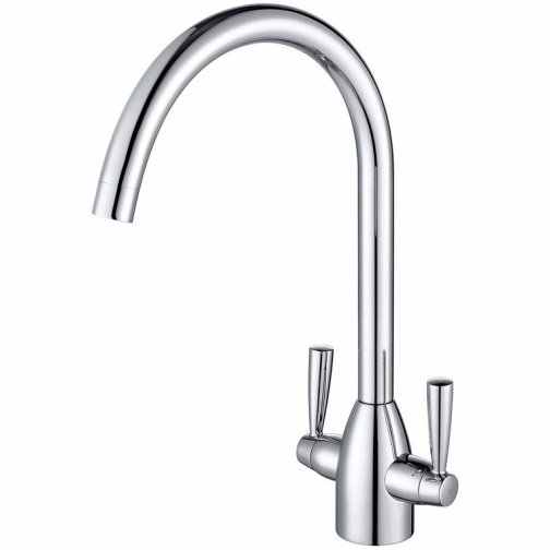 Richmond Twin Lever Kitchen Mixer Tap - Chrome