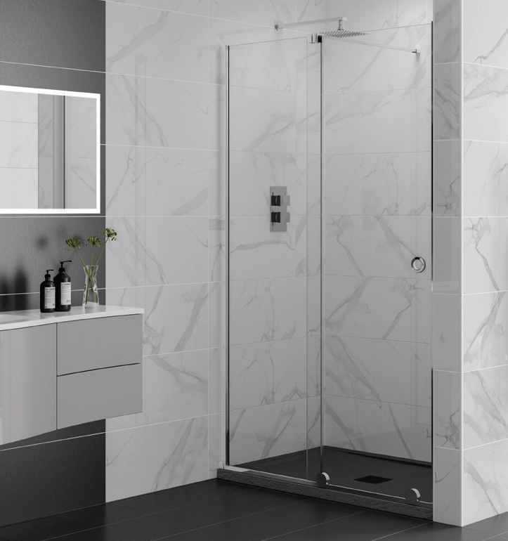 1200mm Recess Sliding Shower Door - Rolla 8 By Aquadart