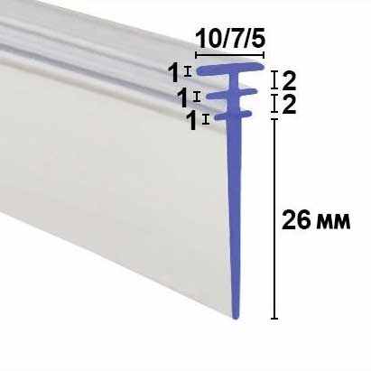 SCR0013 Bi-fold Shower Screen Replacement Seal - Slide In T Seal