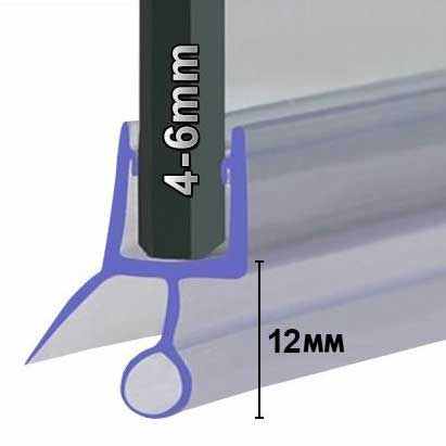 SEAL002 Suitable for 4-6mm Glass - Gaps upto 12mm - Replacement Shower Seal