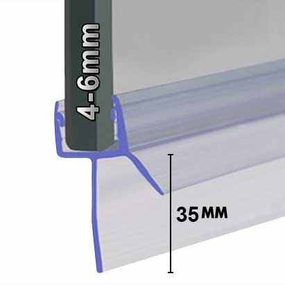 SEAL041 Suitable for 4-6mm Glass - Gaps upto 35mm - Replacement Shower Seal