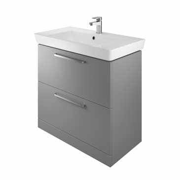 The White Space Floor Standing Vanity Unit - 800mm Ash Grey