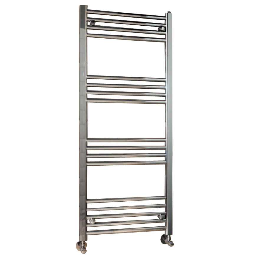 1200 x 500 Chrome Towel Rail with FREE Valves - Signature