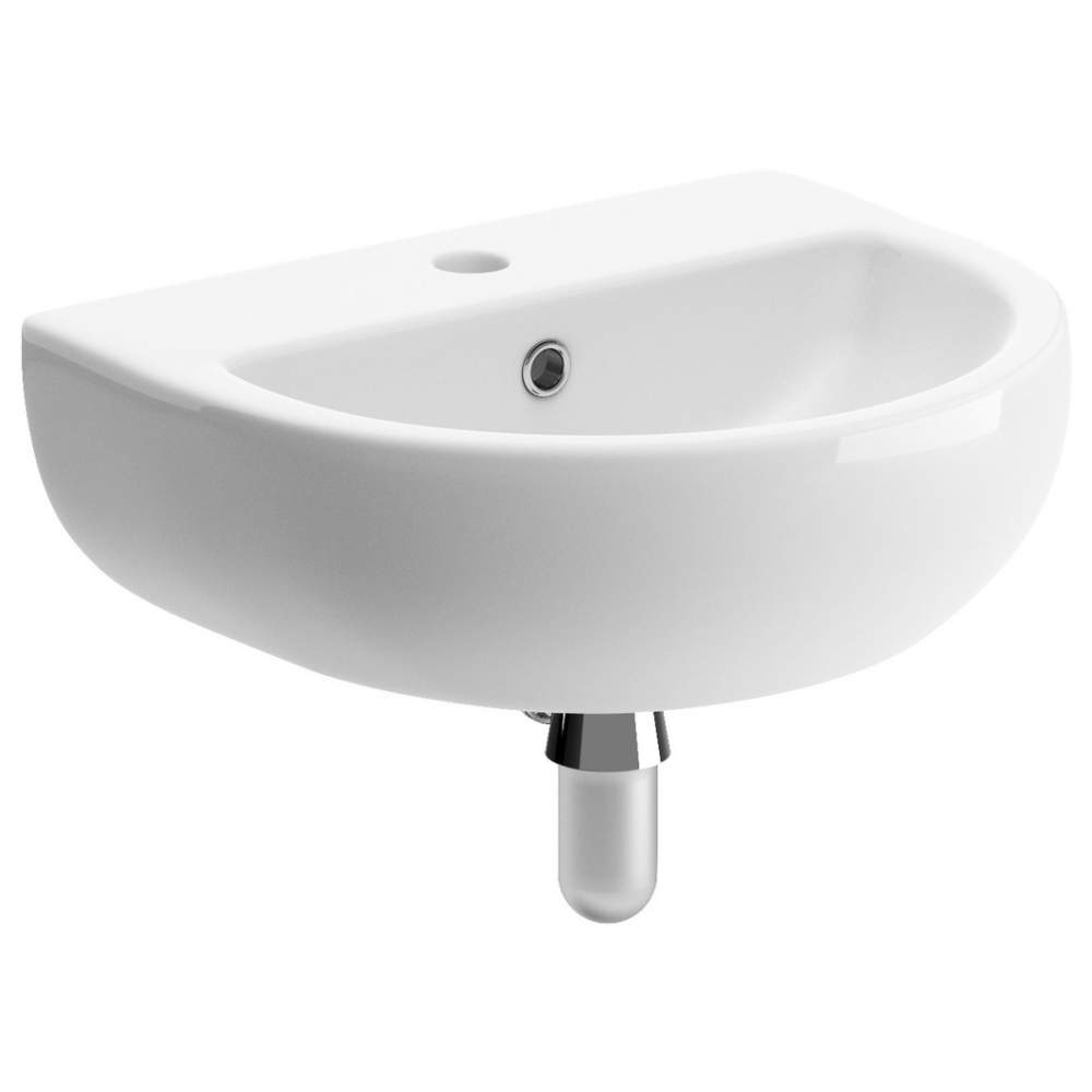 Termond 450x400mm 1TH Cloakroom Basin & Bottle Trap