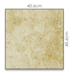 Abacus Direct Travertine Marble Tile Beige - 40.6 x 40.6cm