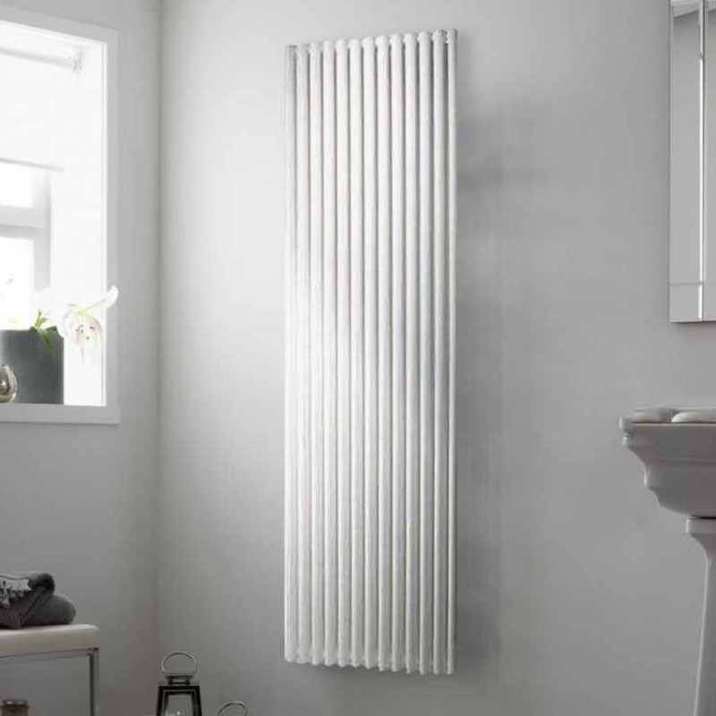 DQ Vulcano Single 1471 x 400 White Vertical Radiator