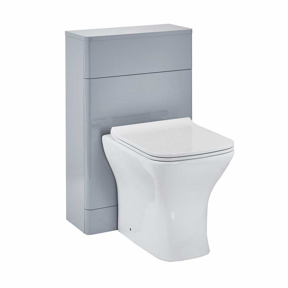 Rossini Back to Wall Toilet Unit in Pebble Grey - Scudo