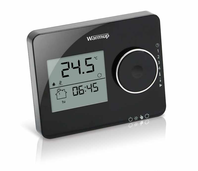 Warmup Tempo Digital Underfloor Heating Thermostat Piano Black