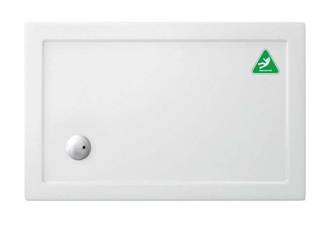 Zamori Anti-Slip Rectangular Shower Tray - 1100 x 760 - Corner Waste - Z1170A 