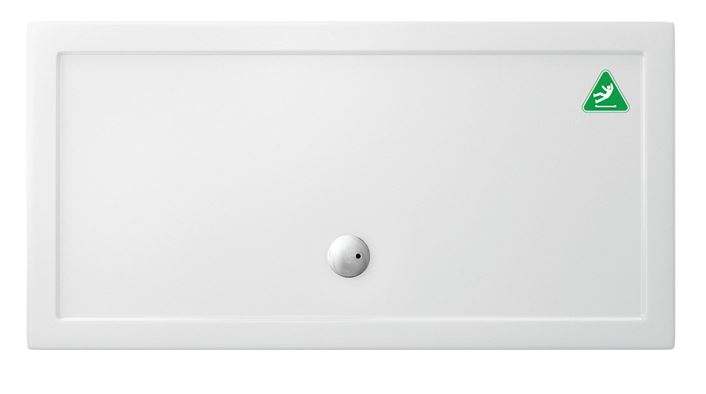 Zamori Anti-Slip Rectangular Shower Tray - 1500 x 760 - Central Waste - Z1180A